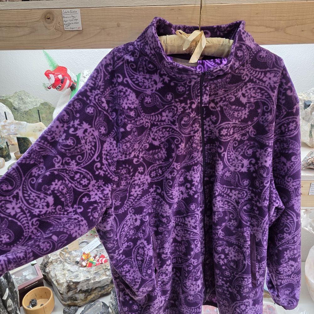 Woman Within Purple Paisley Cowl Neck Sweater